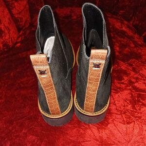 NEW Sam Edelman Black Suede Ankle  Boots